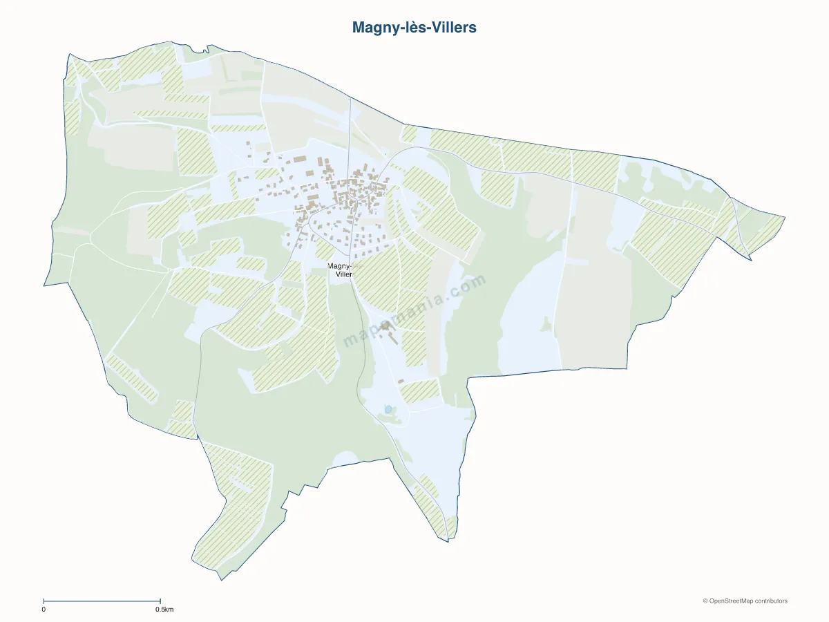 Carte de Magny-lès-Villers à personnaliser