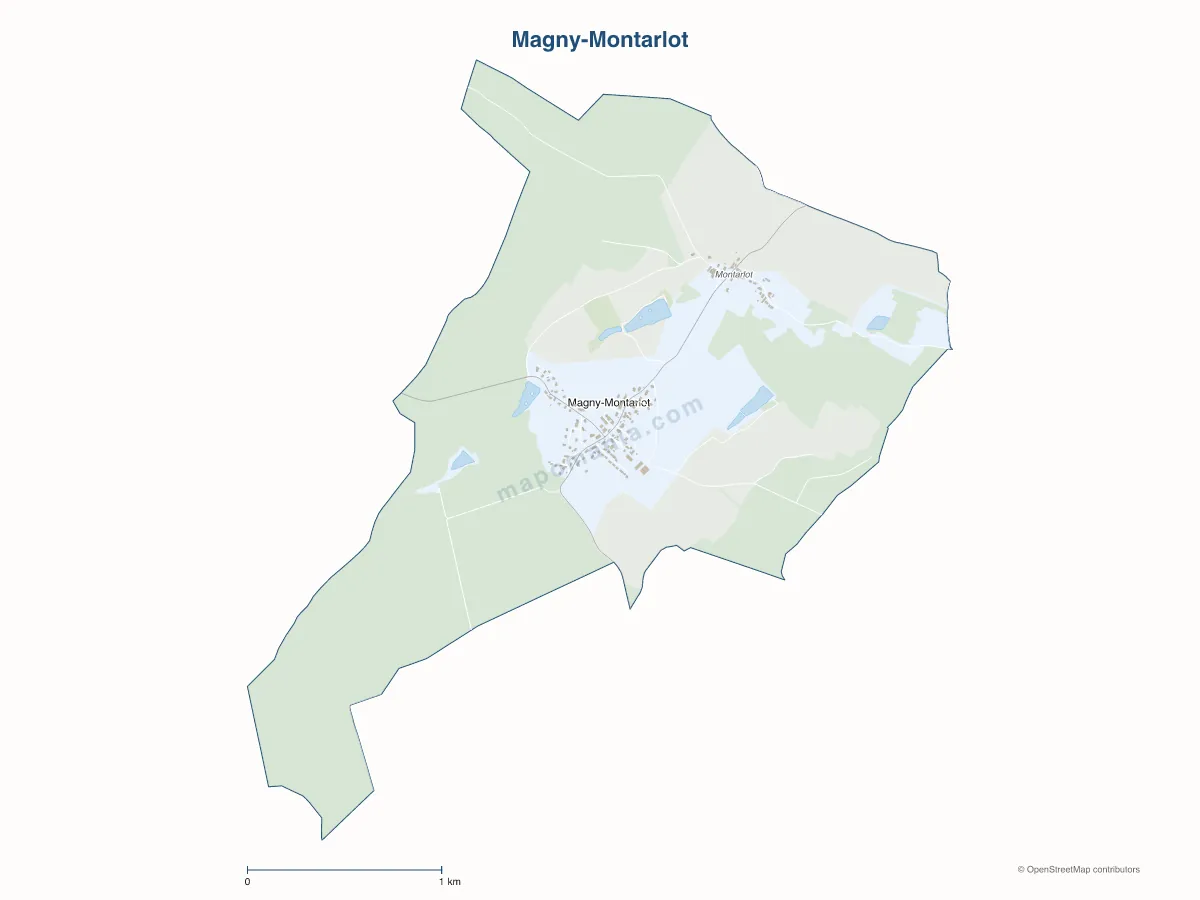 Carte de Magny-Montarlot à personnaliser