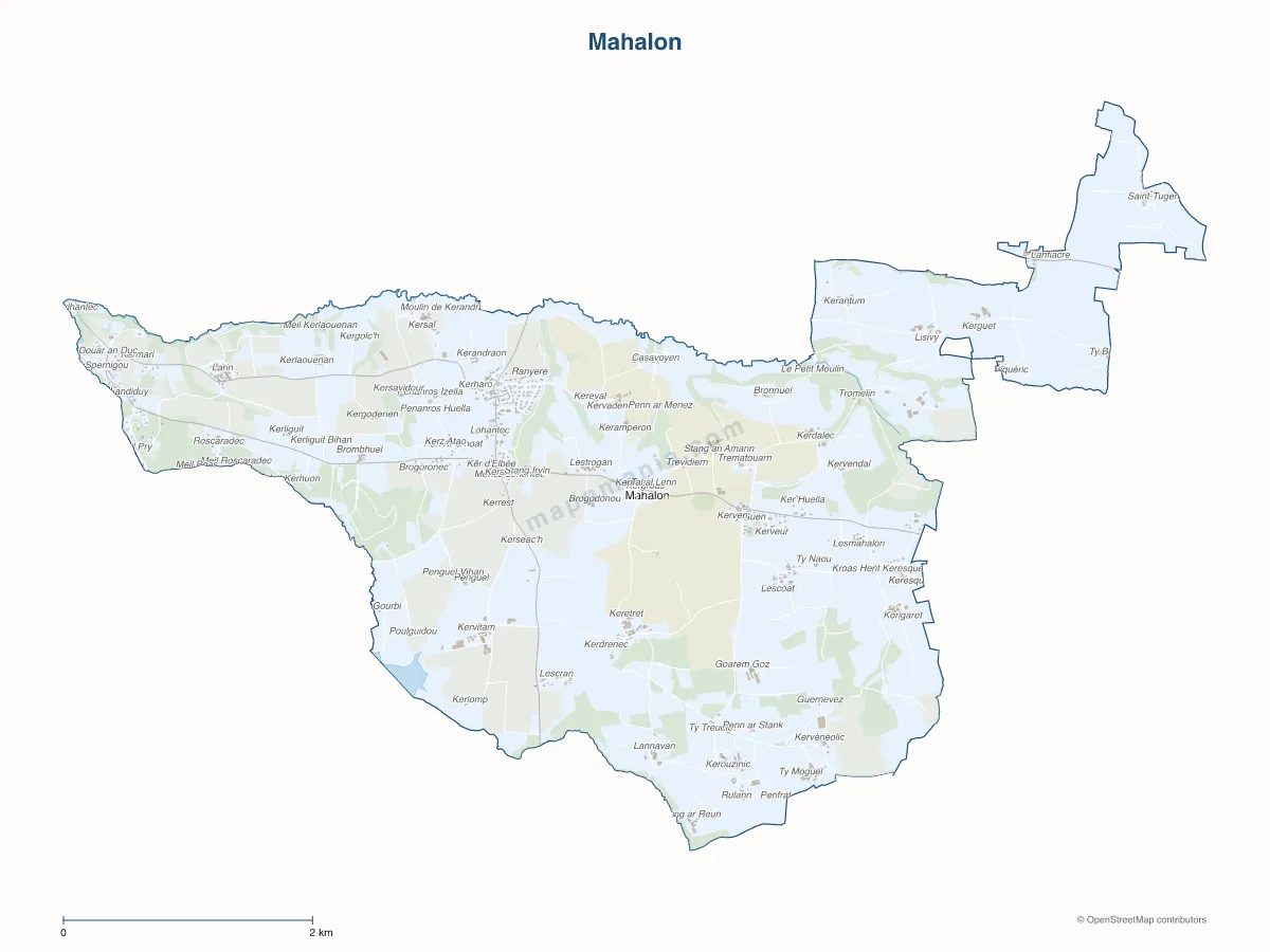 Carte de Mahalon à personnaliser