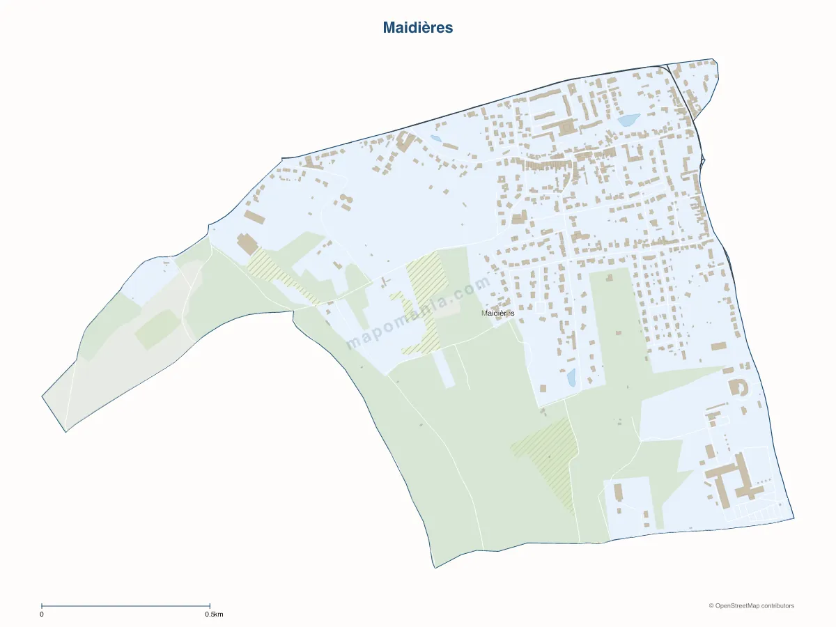 Carte de Maidières à personnaliser
