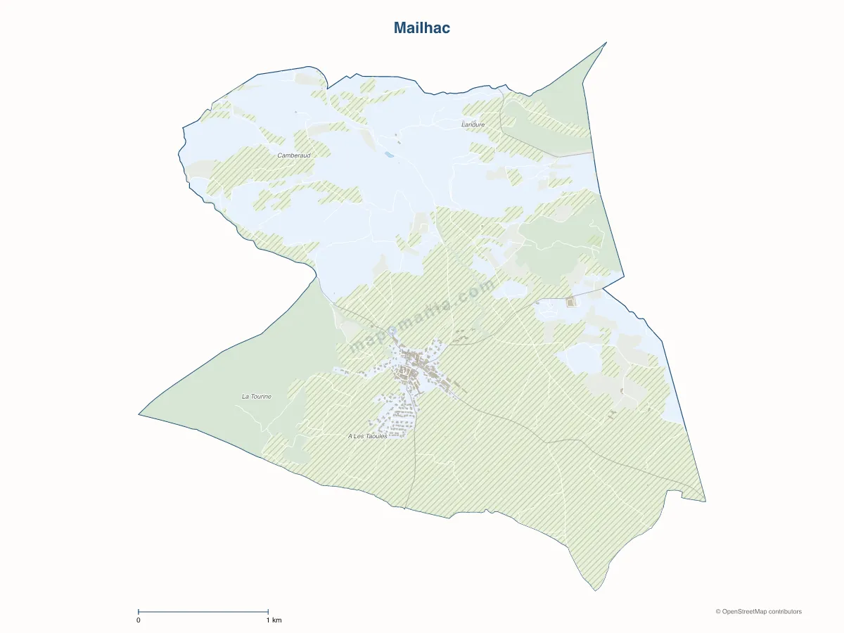 Carte de Mailhac à personnaliser