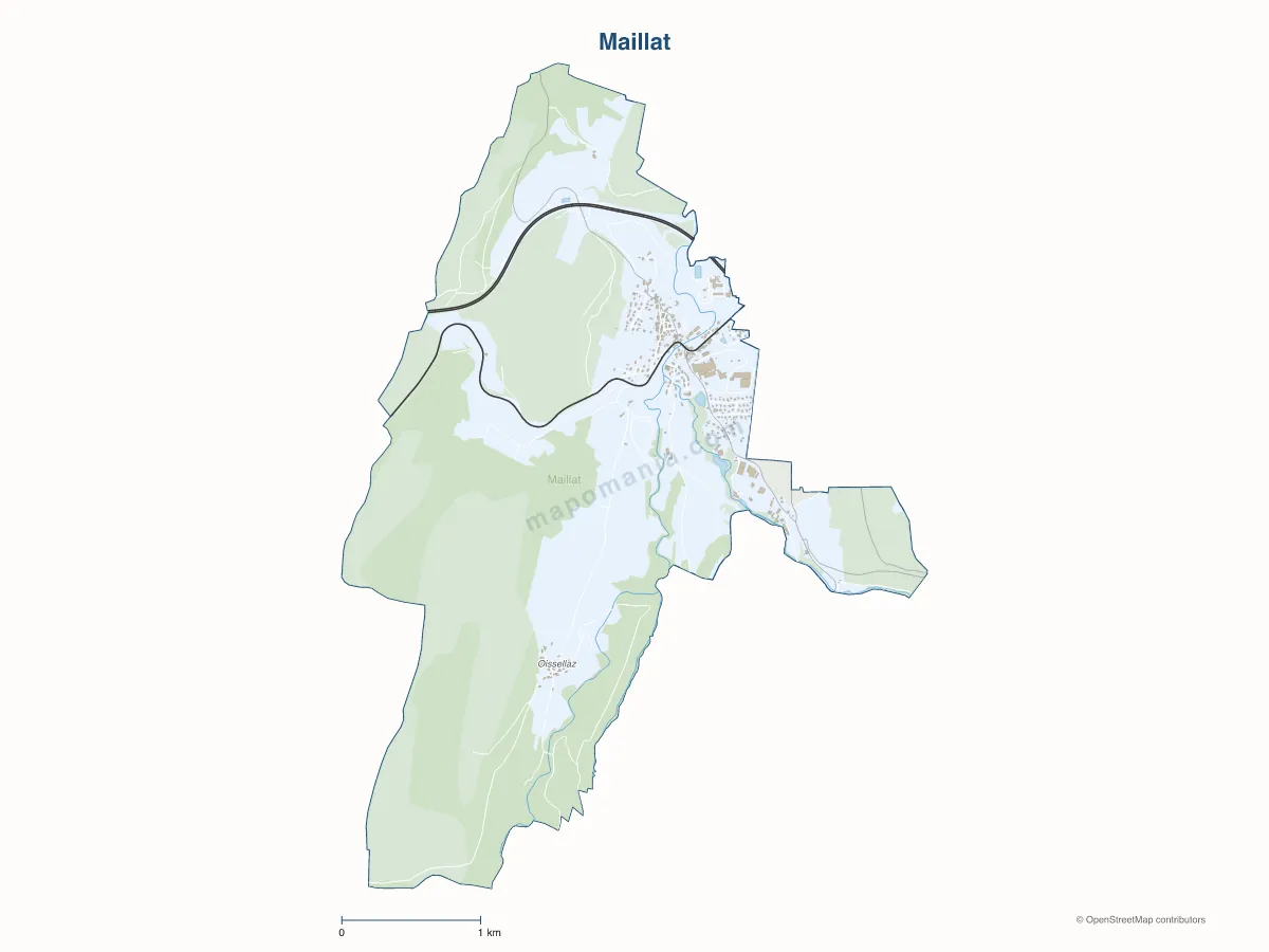 Carte de Maillat à personnaliser