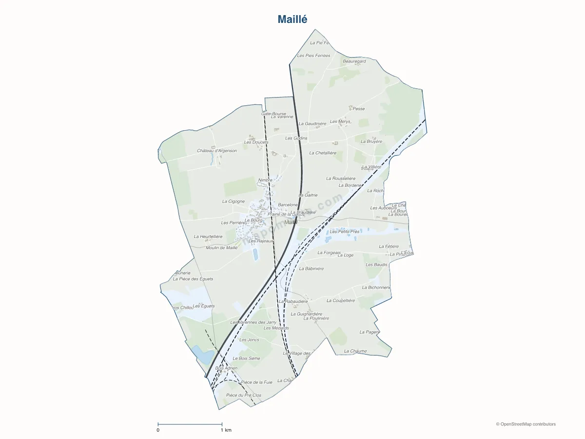 Carte de Maillé à personnaliser