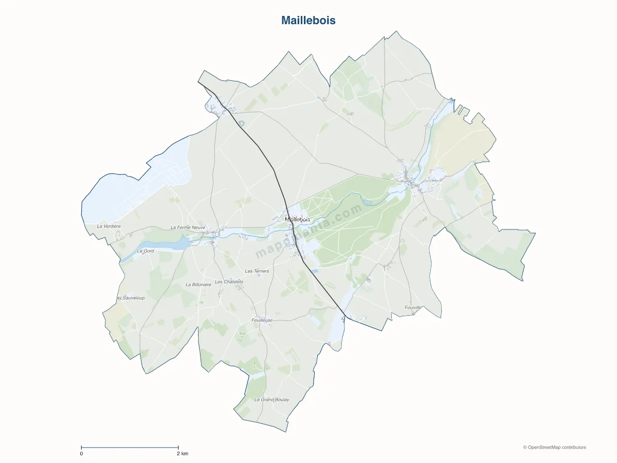 Carte de Maillebois à personnaliser