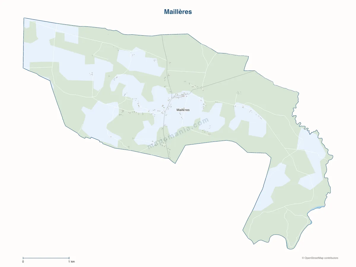 Carte de Maillères à personnaliser