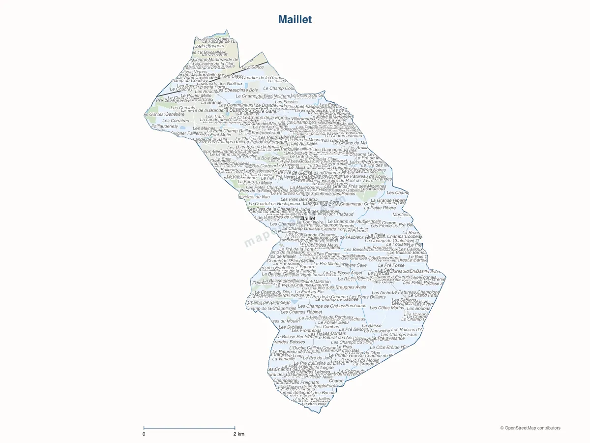 Carte de Maillet à personnaliser