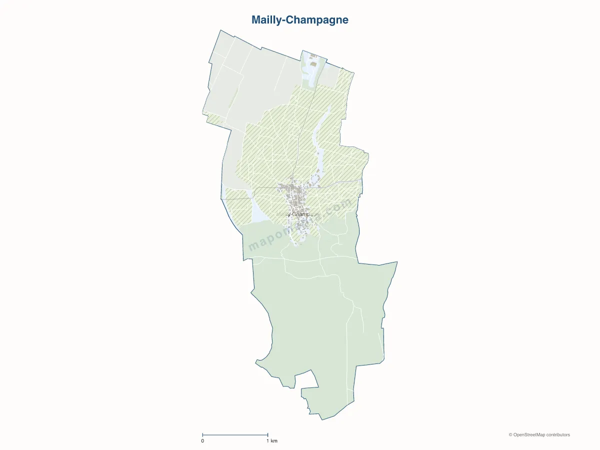 Carte de Mailly-Champagne à personnaliser