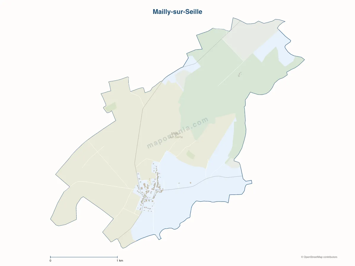 Carte de Mailly-sur-Seille à personnaliser