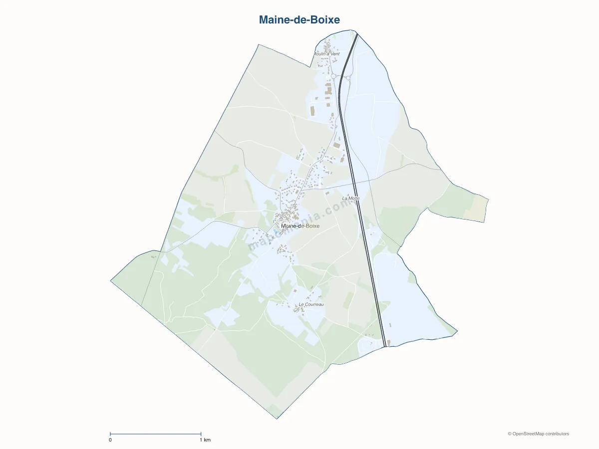 Carte de Maine-de-Boixe à personnaliser