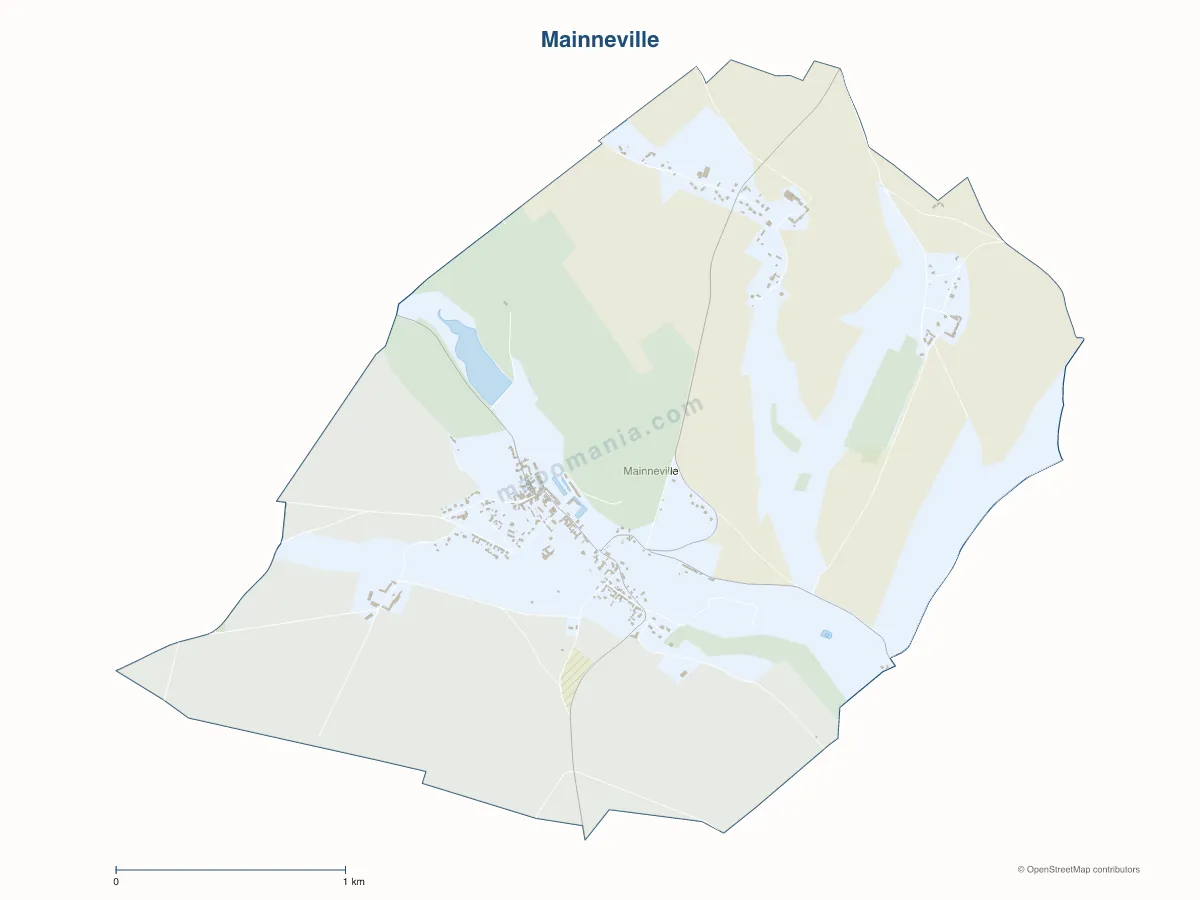 Carte de Mainneville à personnaliser