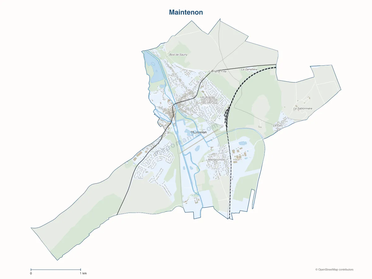 Carte de Maintenon à personnaliser