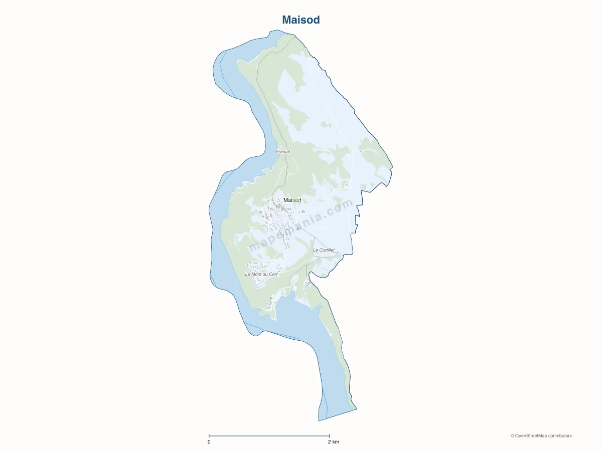 Carte de Maisod à personnaliser