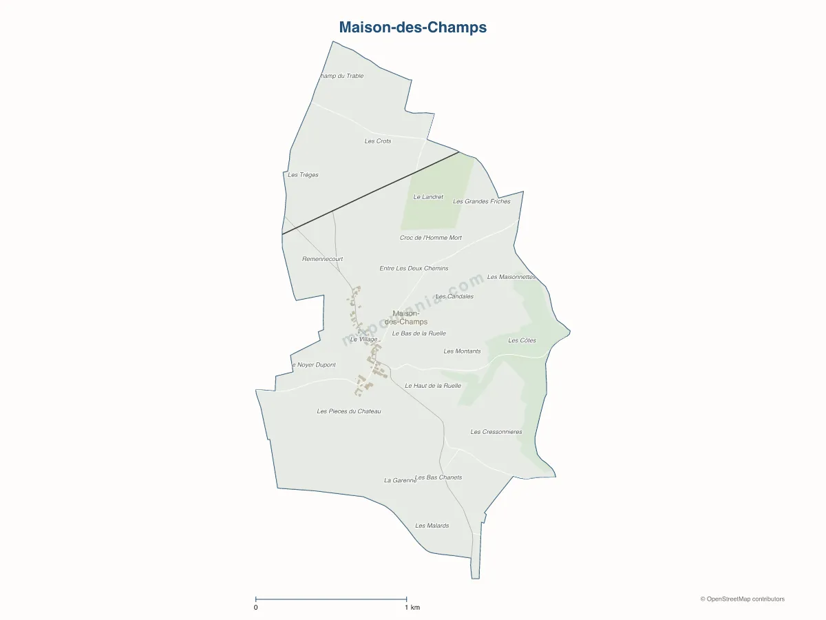 Carte de Maison-des-Champs à personnaliser