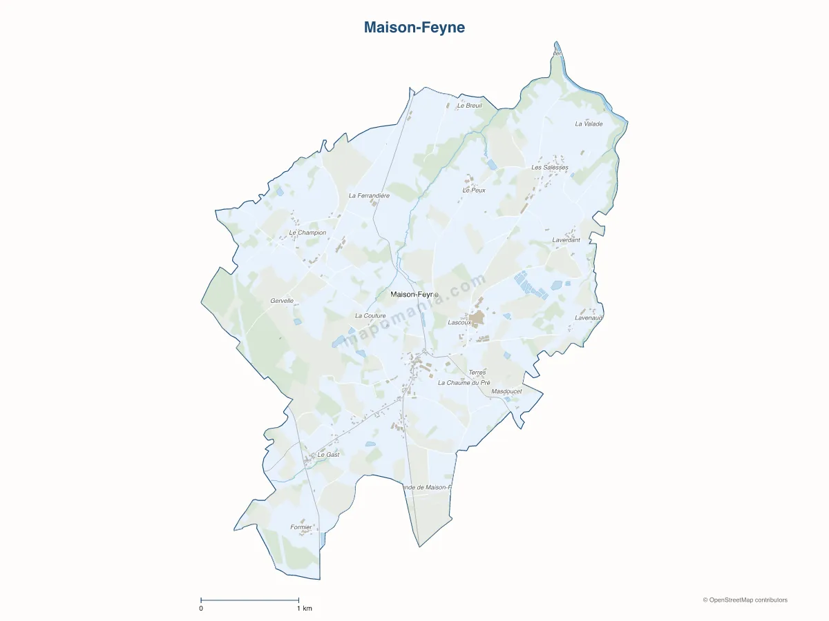 Carte de Maison-Feyne à personnaliser