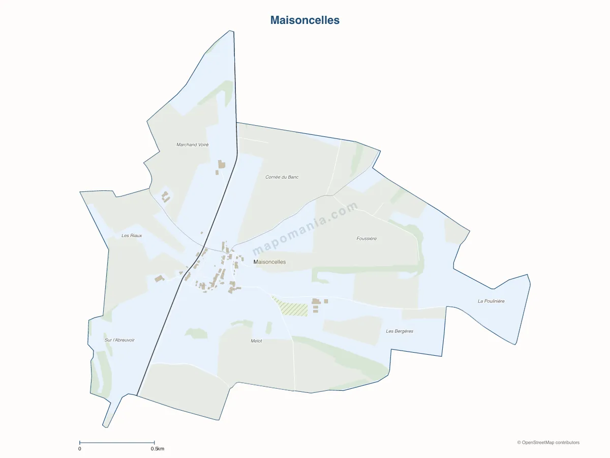 Carte de Maisoncelles à personnaliser