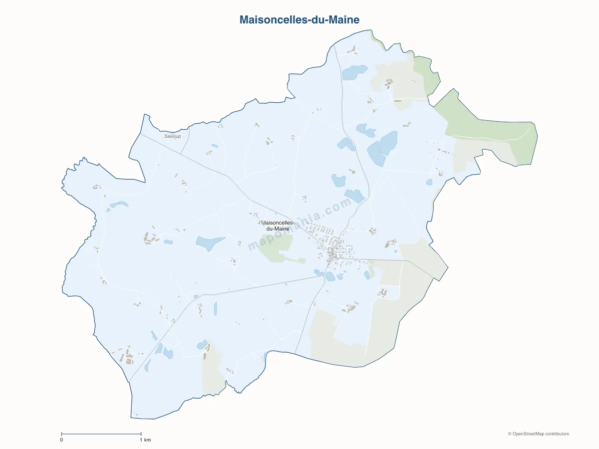 Carte de Maisoncelles-du-Maine à personnaliser
