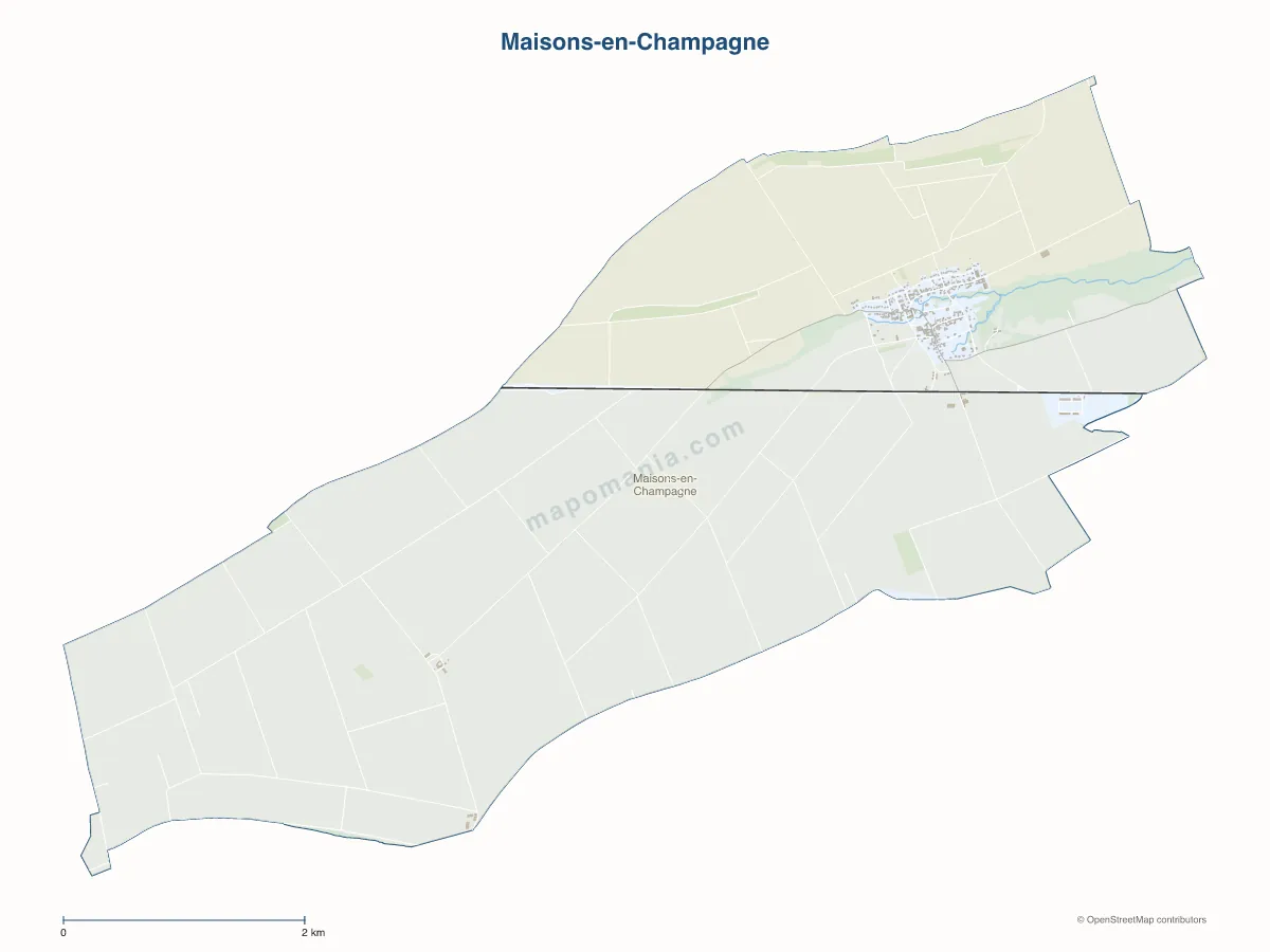 Carte de Maisons-en-Champagne à personnaliser