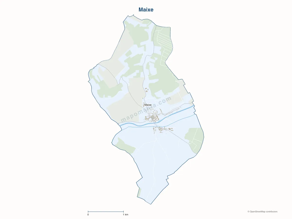Carte de Maixe à personnaliser