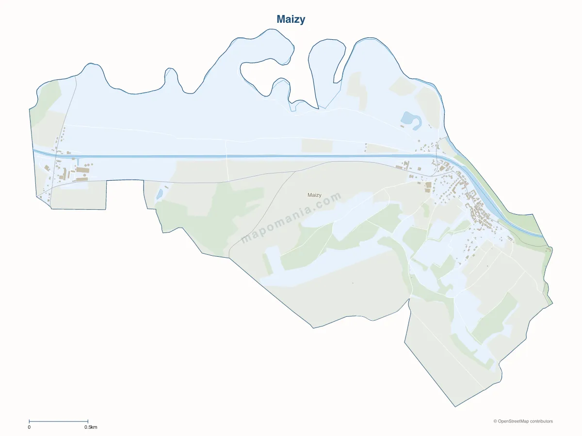 Carte de Maizy à personnaliser