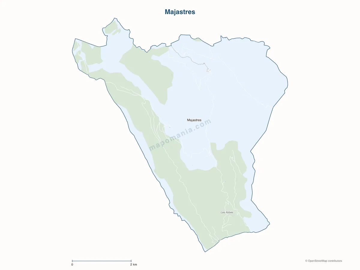 Carte de Majastres à personnaliser