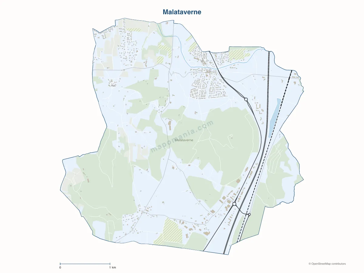 Carte de Malataverne à personnaliser