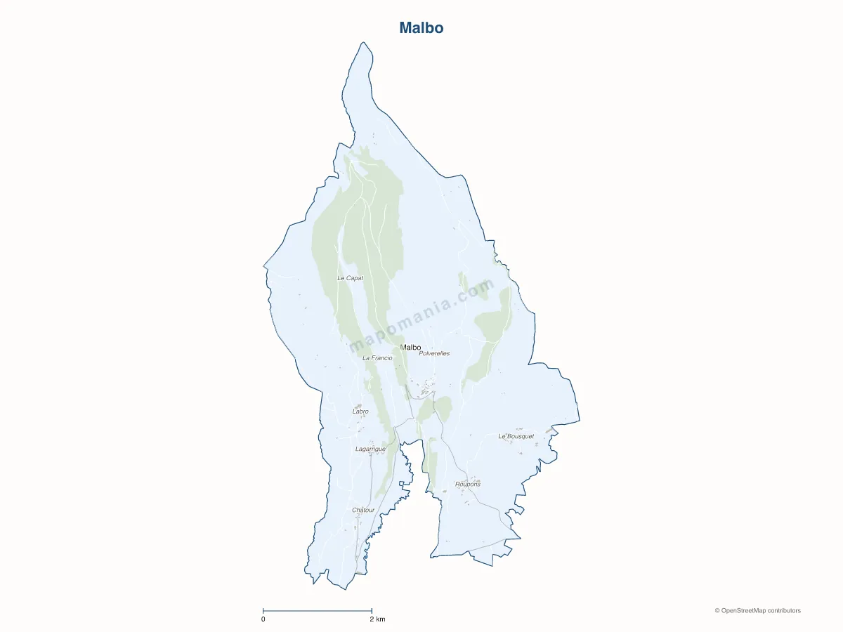 Carte de Malbo à personnaliser