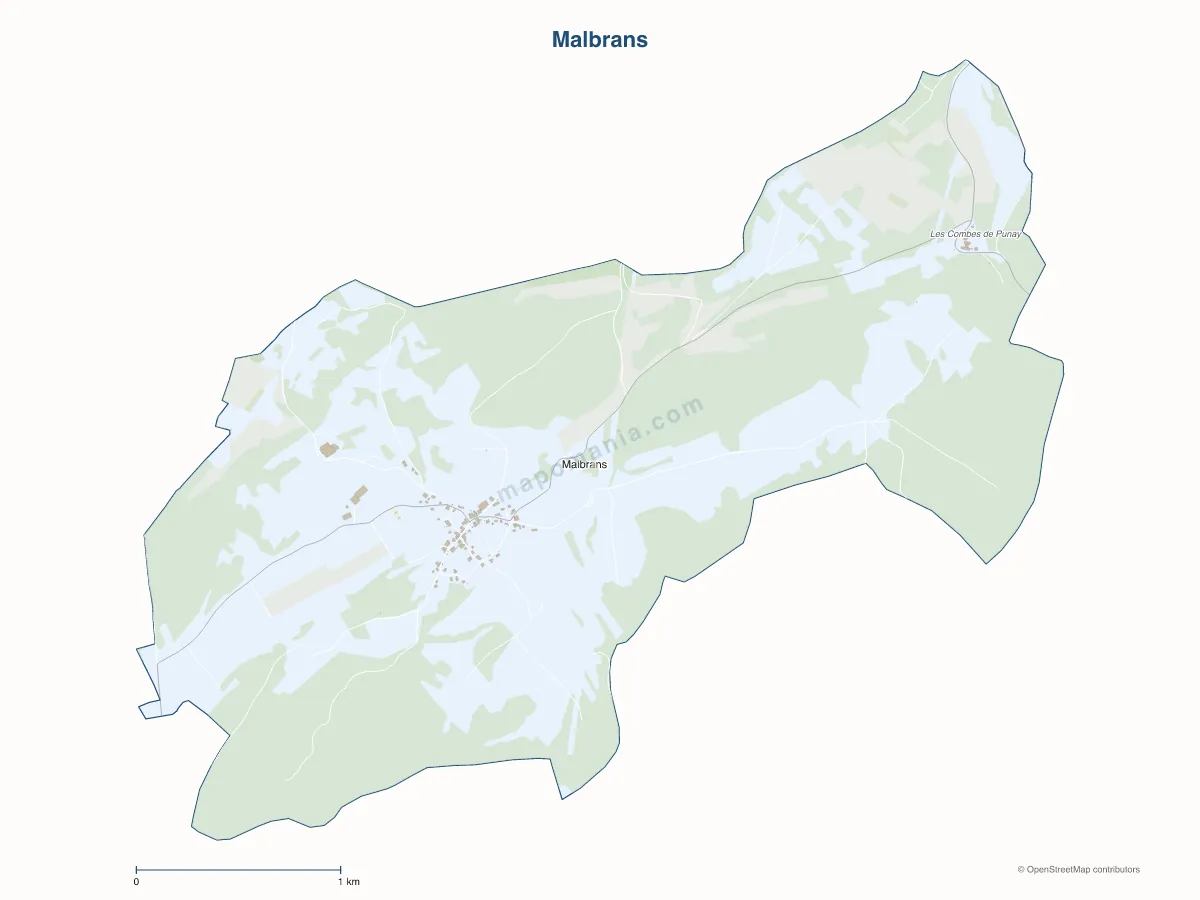 Carte de Malbrans à personnaliser