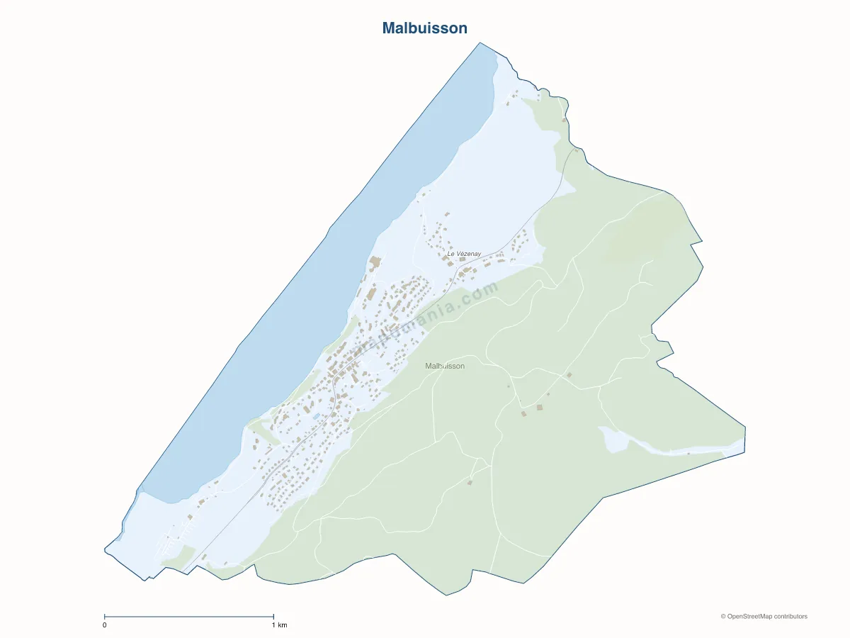 Carte de Malbuisson à personnaliser