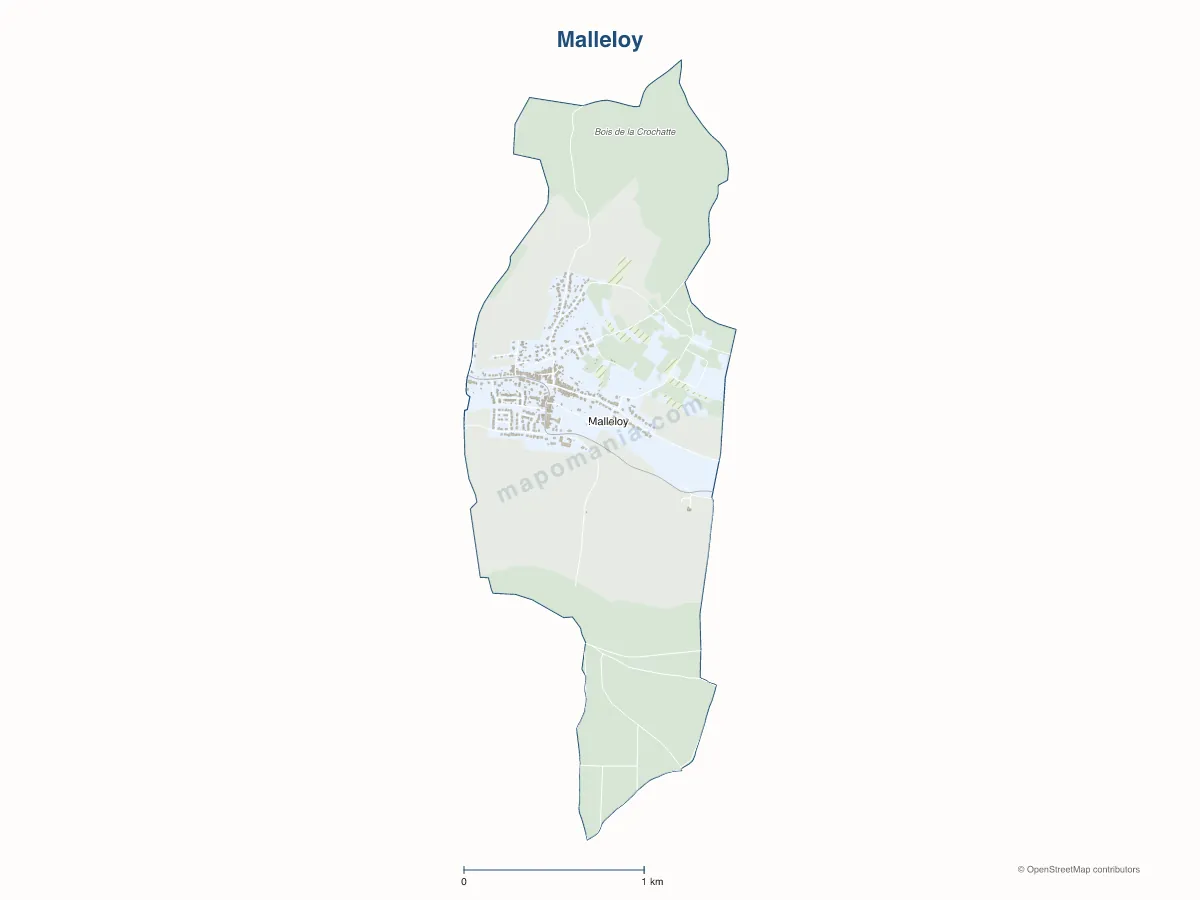 Carte de Malleloy à personnaliser