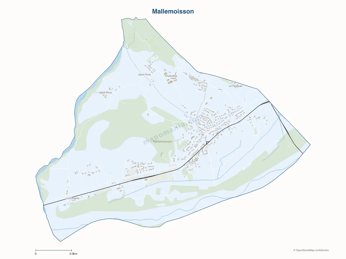 Carte de Mallemoisson à personnaliser