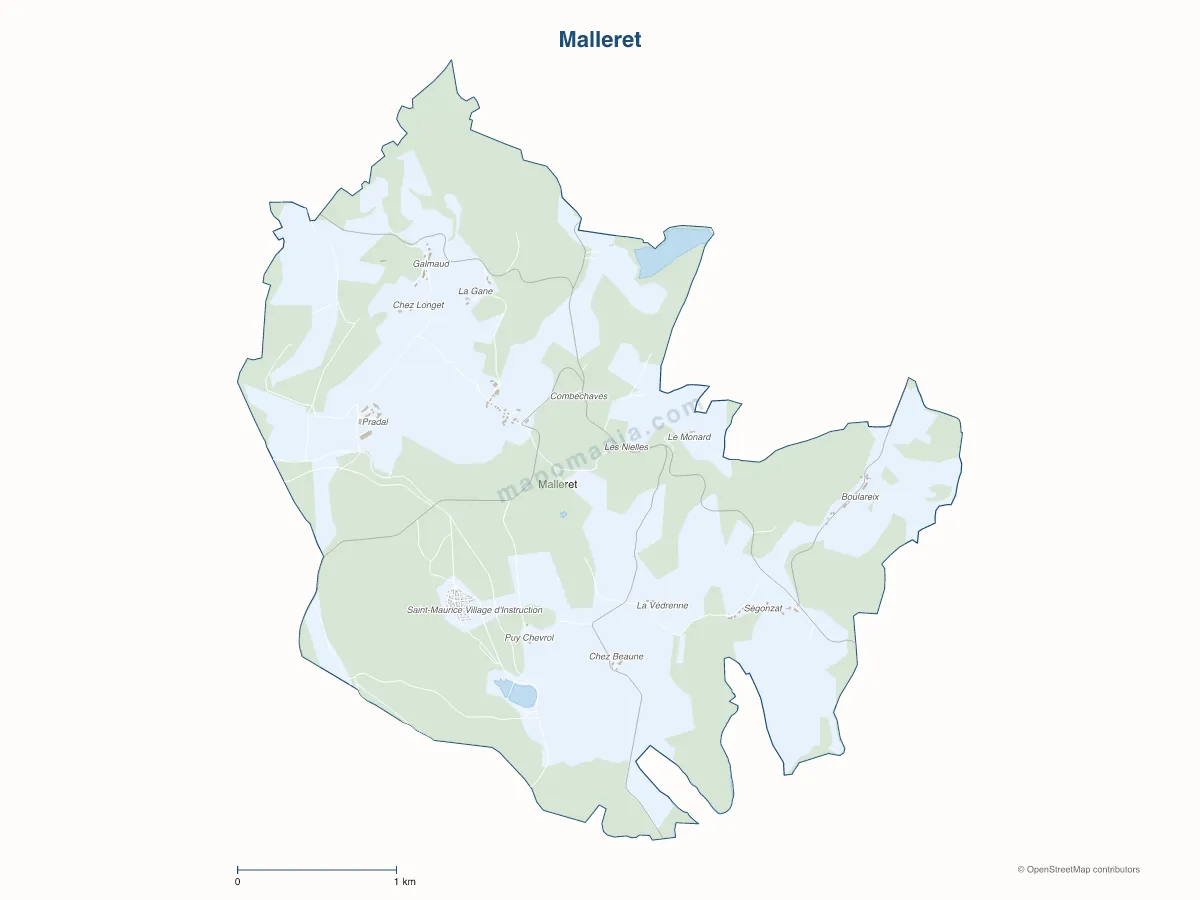 Carte de Malleret à personnaliser