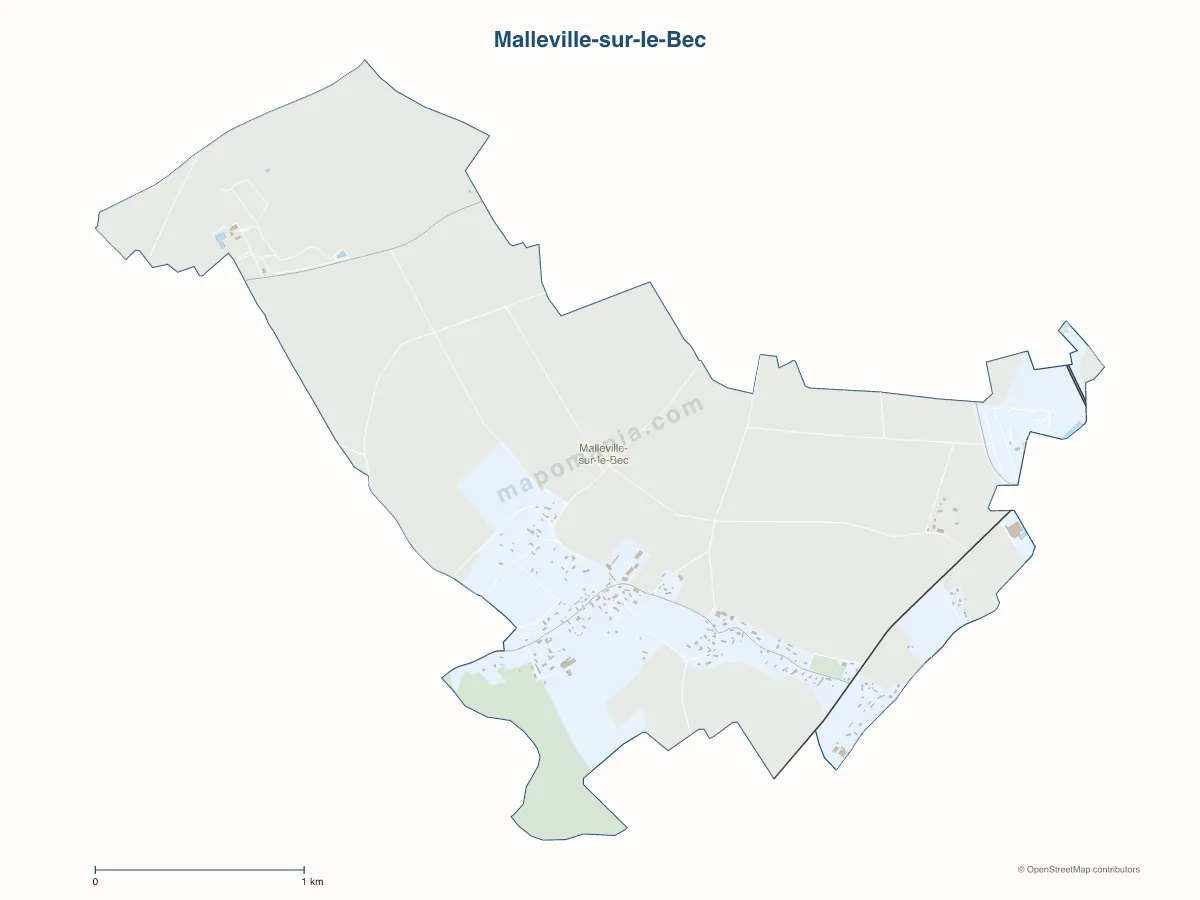 Carte de Malleville-sur-le-Bec à personnaliser
