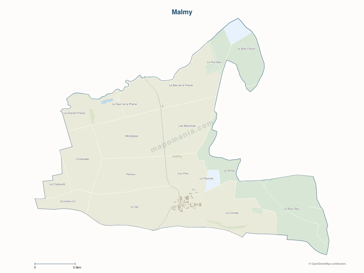 Carte de Malmy à personnaliser