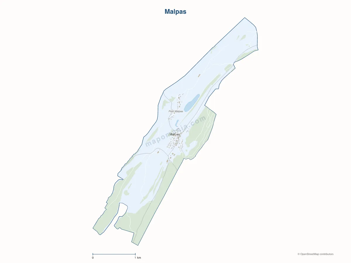 Carte de Malpas à personnaliser