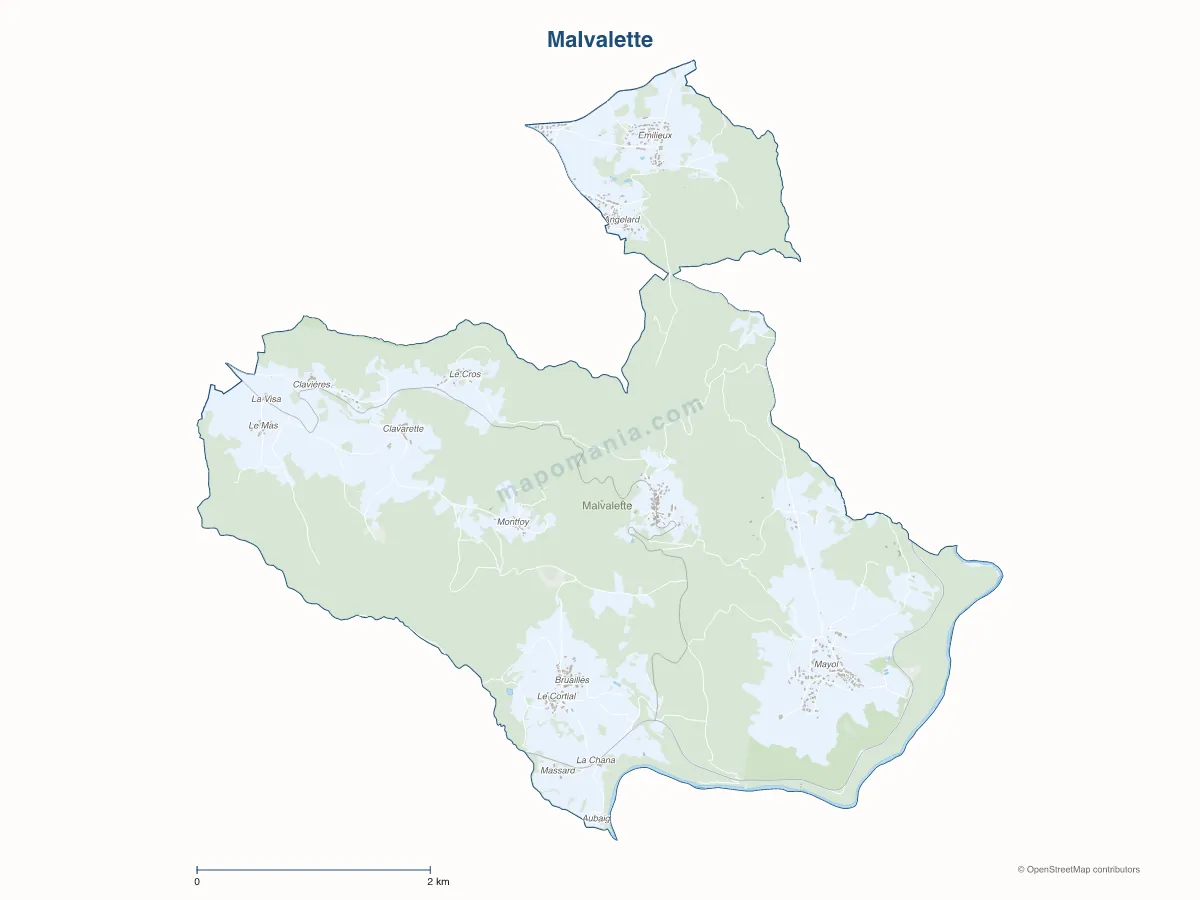 Carte de Malvalette à personnaliser
