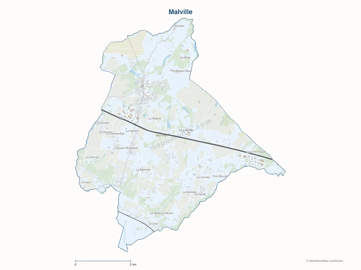 Carte de Malville à personnaliser