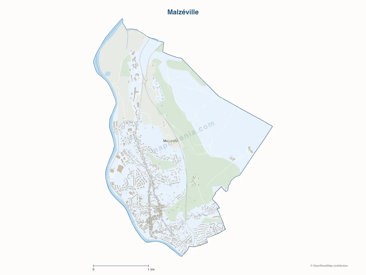 Carte de Malzéville à personnaliser