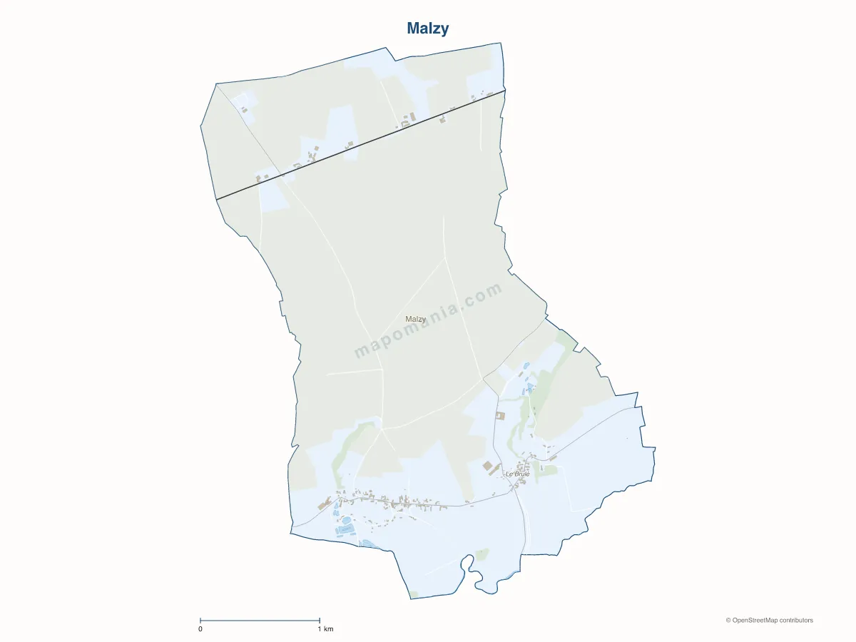 Carte de Malzy à personnaliser