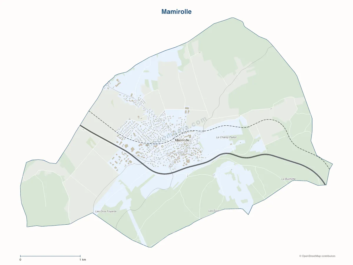 Carte de Mamirolle à personnaliser