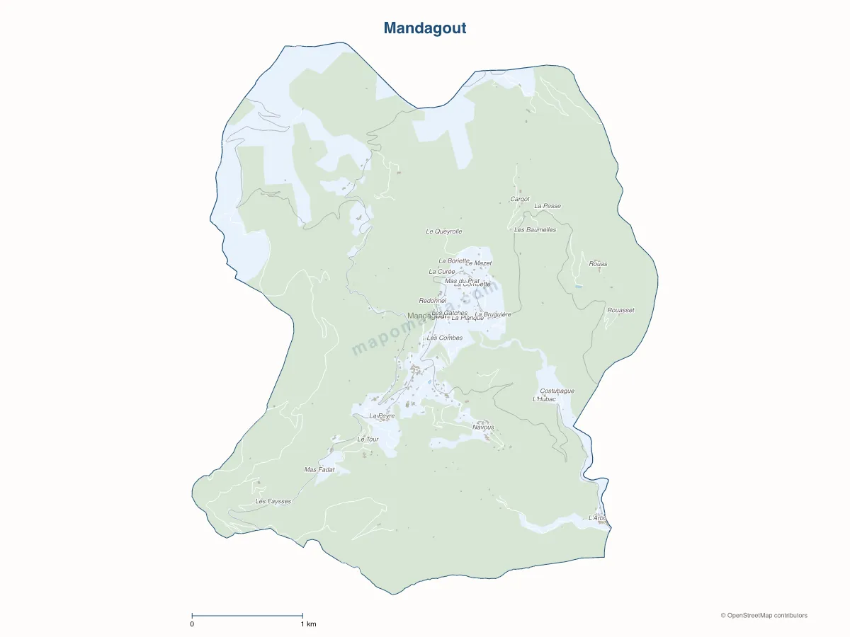 Carte de Mandagout à personnaliser