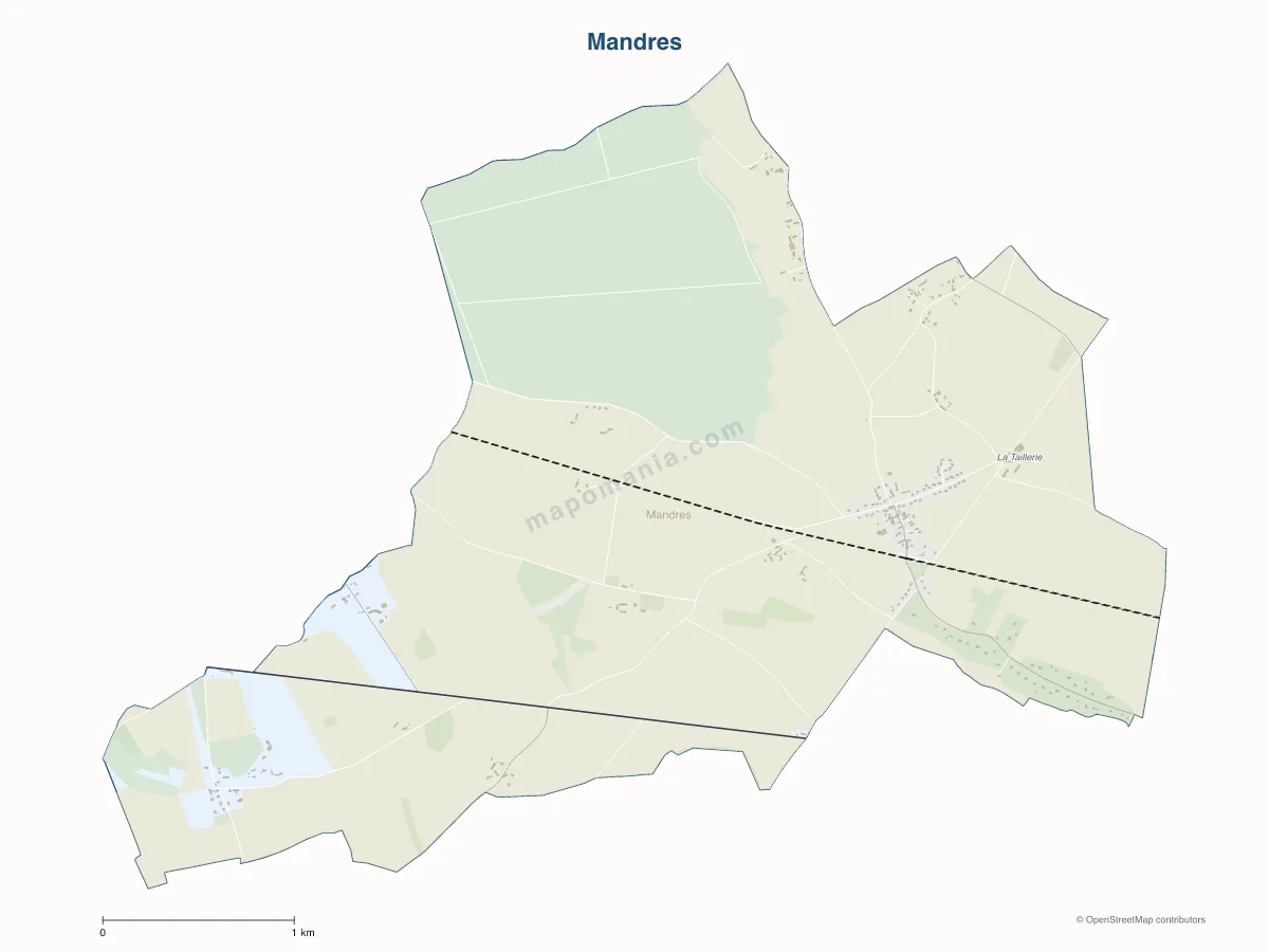 Carte de Mandres à personnaliser
