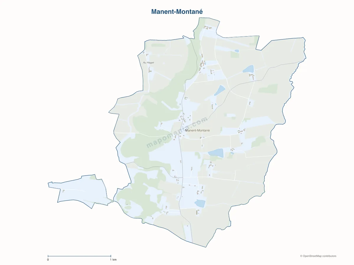 Carte de Manent-Montané à personnaliser