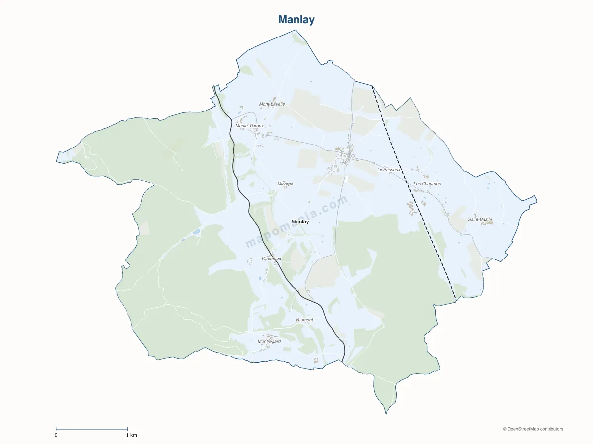 Carte de Manlay à personnaliser