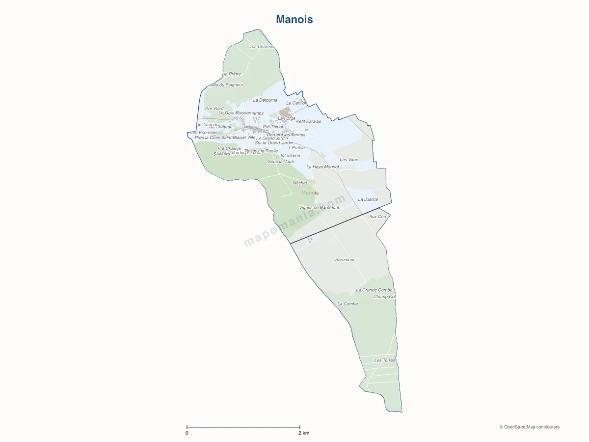 Carte de Manois à personnaliser