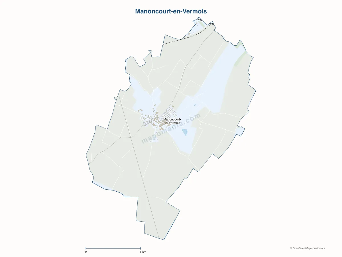 Carte de Manoncourt-en-Vermois à personnaliser