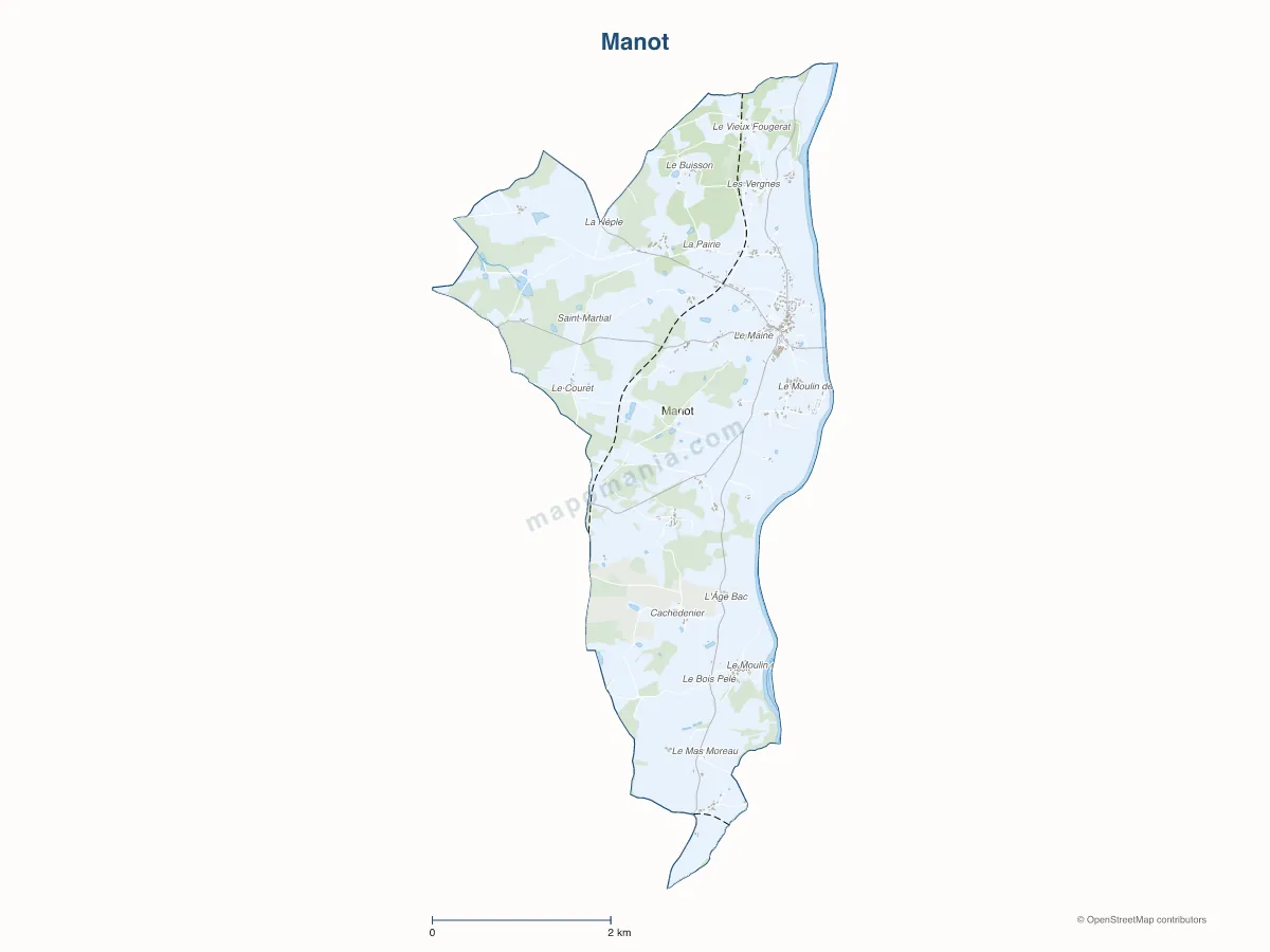 Carte de Manot à personnaliser