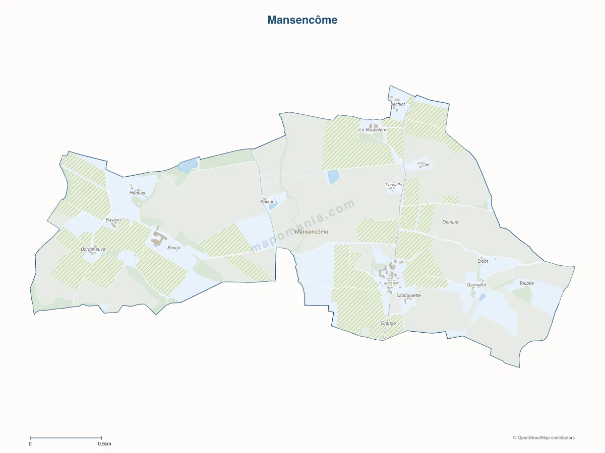 Carte de Mansencôme à personnaliser