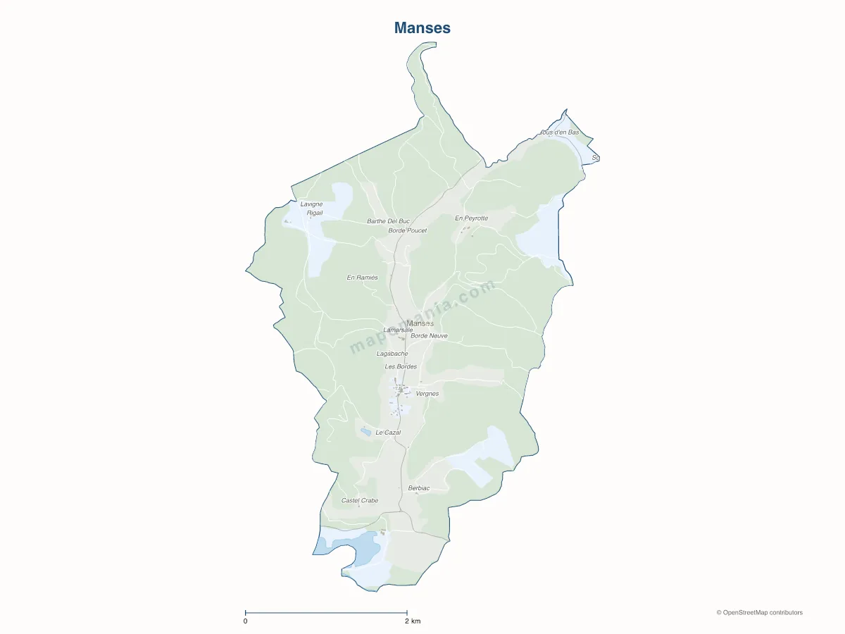 Carte de Manses à personnaliser