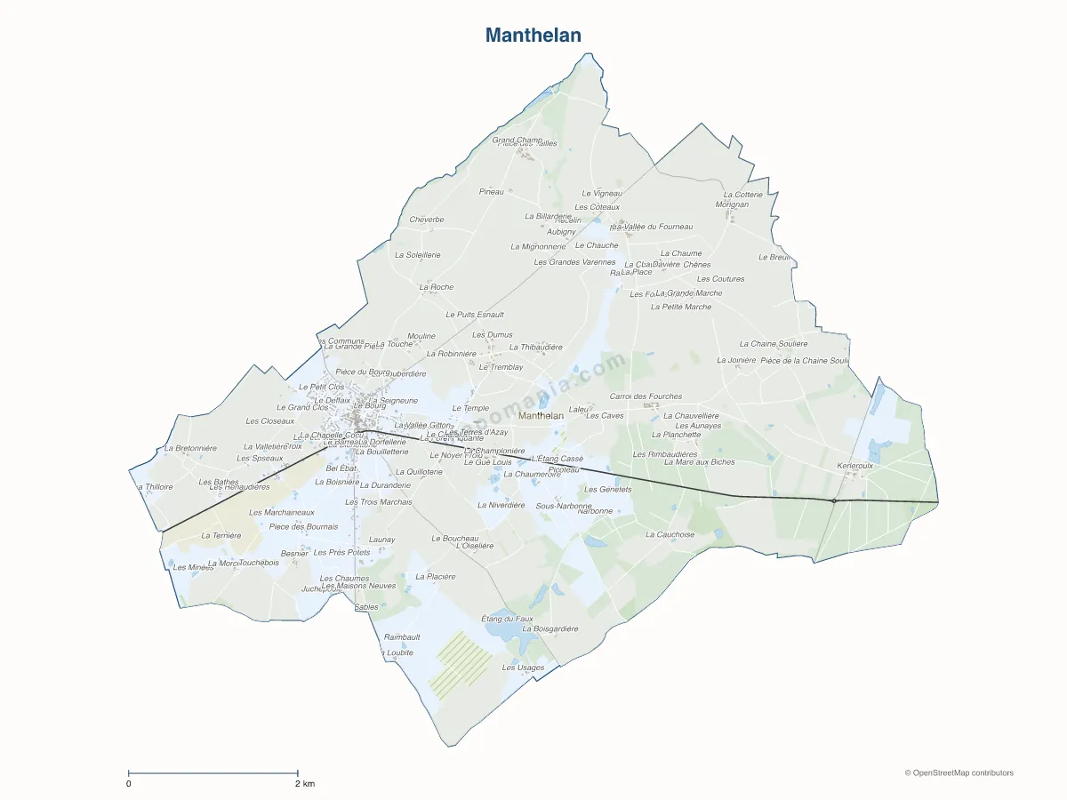 Carte de Manthelan à personnaliser