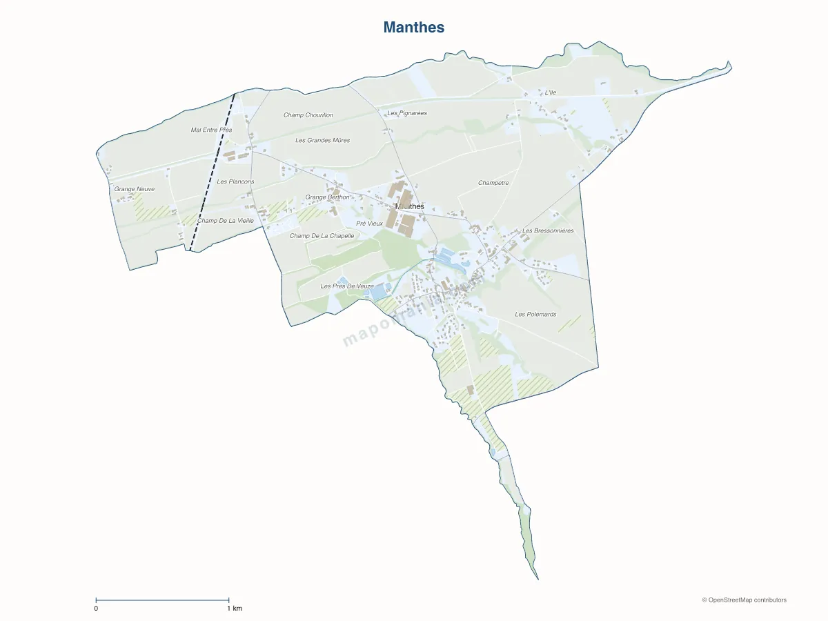 Carte de Manthes à personnaliser